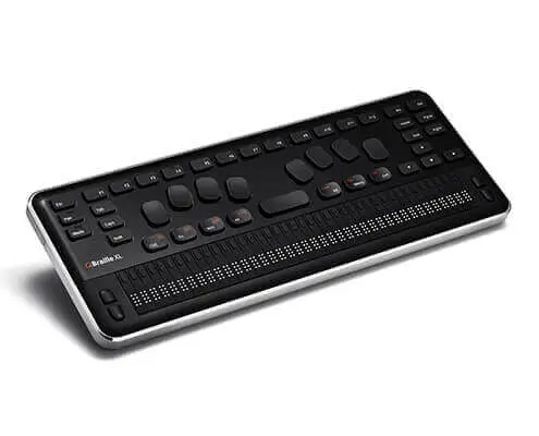 QBraille XL 40-cell Braille display for transcribing English into Braille